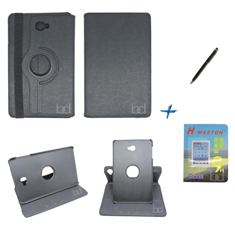 Kit Capa Case Galaxy Tab A Note - 10.1´ T580 / T585 Giratória / Caneta Touch + Película De Vidro (Pr é bom? Vale a pena?