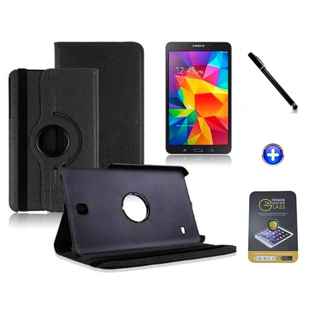 Kit Capa Para Galaxy Tab A 8.0 P350/P355 Giratória 360 + Película De Vidro + Caneta Touch (Preto) é bom? Vale a pena?