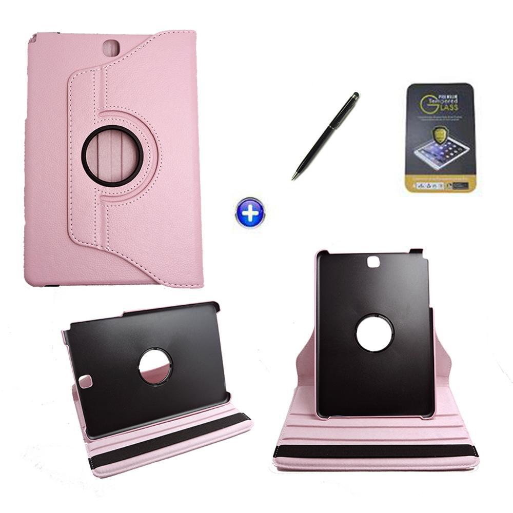 Kit Capa Para Galaxy Tab A 8.0 P350/P355 Giratória 360 + Película De Vidro + Caneta Touch (Rosa) é bom? Vale a pena?