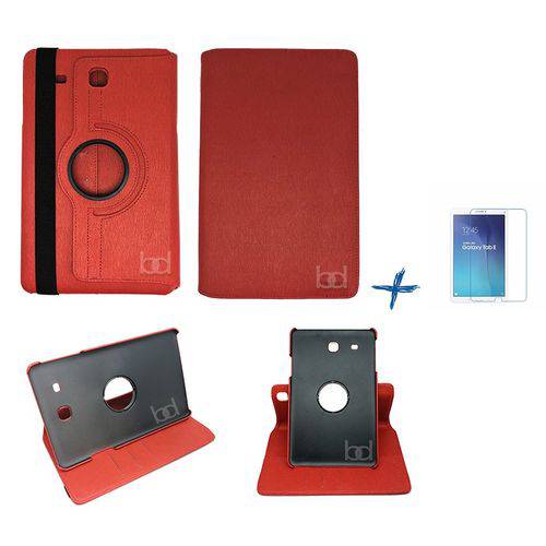 Kit Capa para Galaxy Tab e 9.6 T560/T561 Giratória 360 + Película de Vidro + Caneta Touch (Vermelho) é bom? Vale a pena?