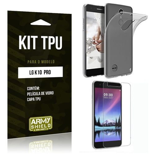 Kit Capa Silicone LG K10 Pro Película de Vidro + Capa TPU Transparente - Armyshield é bom? Vale a pena?