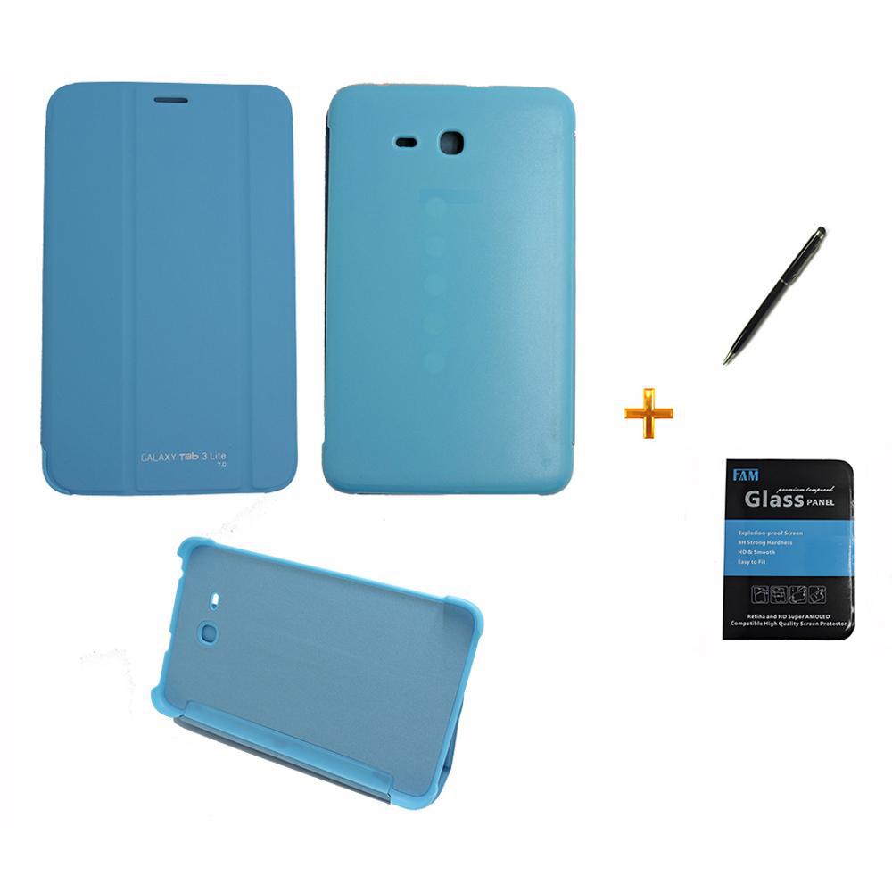 Kit Capa Smart Book Case Galaxy Tab E - 7" T113/T115/T116 / Caneta Touch + Película De Vidro (Azul) é bom? Vale a pena?