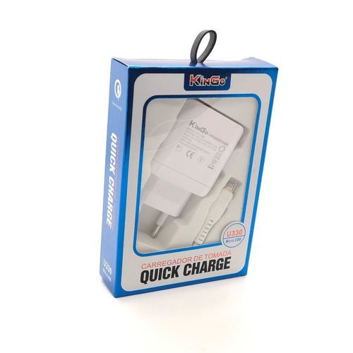 Kit Carregador de Tomada Turbo Power 3.0 Kingo V8 Micro USB Android Quick Charge é bom? Vale a pena?