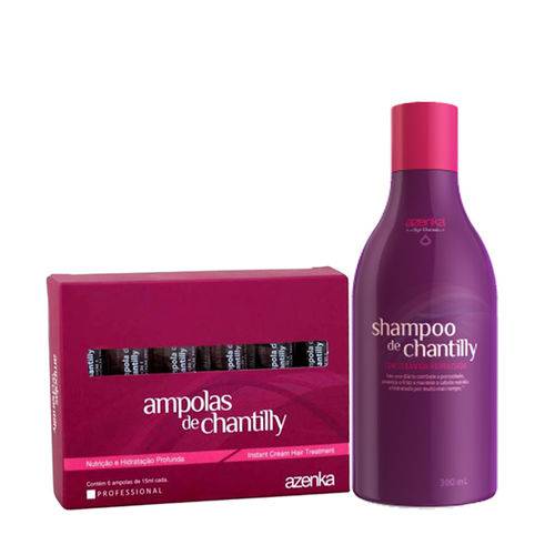Kit Chantilly Shampoo 300ml + 6 Ampolas 15ml Cada - Azenka é bom? Vale a pena?