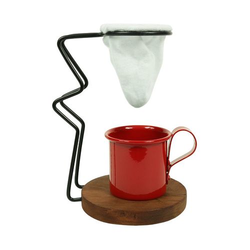 Kit Coador de Café Individual + Caneca Vermelha - Degusto Arte é bom? Vale a pena?
