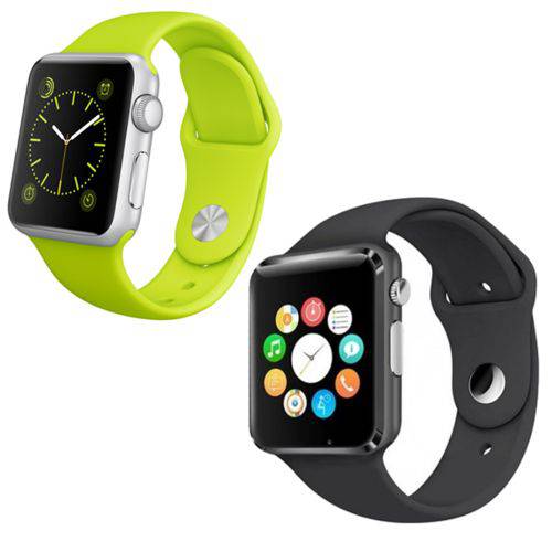 Kit com 02 Relógios Smartwatch A1 Touch Bluetooth Pedômetro Gear Chip - Verde e Preto é bom? Vale a pena?