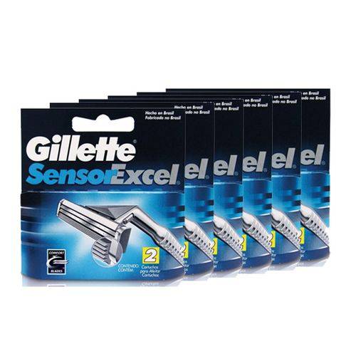 Kit com 6 Cargas Gillette Sensor Excel C/2 Unidades é bom? Vale a pena?