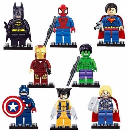 Kit com 8 Personagens Super Heróis Marvel Dc Vingadores Compatível Lego é bom? Vale a pena?