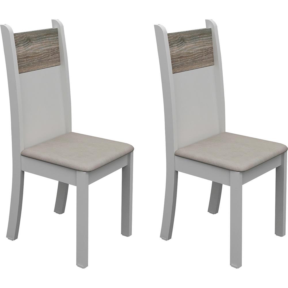 Kit com 2 Cadeiras Luna Suede Pérola/Branco BP/Savana - Madesa é bom? Vale a pena?