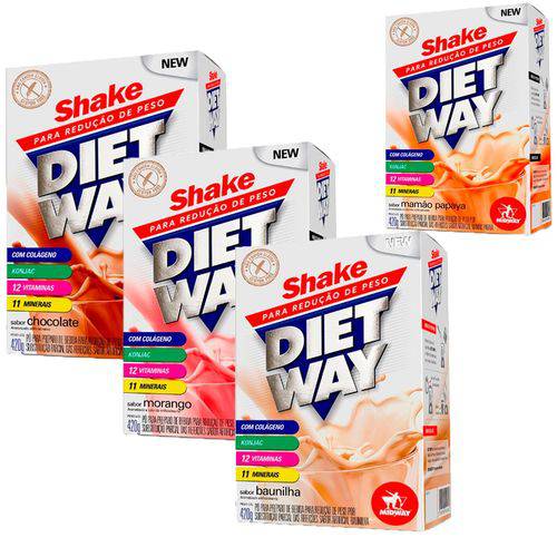 Kit com 3 Diet Way Shake + 1 Un de Mamão Papaya - 420 Gramas - Midway é bom? Vale a pena?