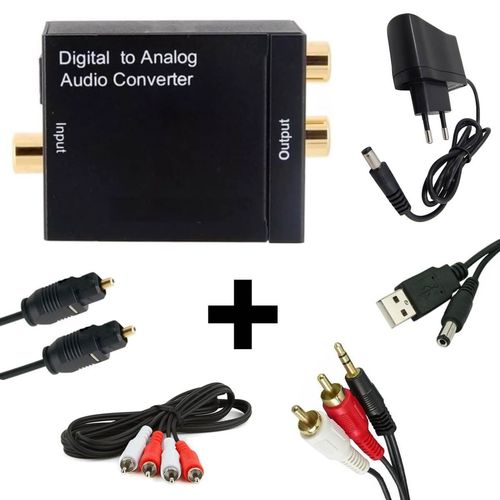 Kit Conversor Áudio Digital P/ Rca + Cabo Óptico Toslink 1,5 Mts + Cabo Áudio Rca X Rca e Rca X P2 é bom? Vale a pena?