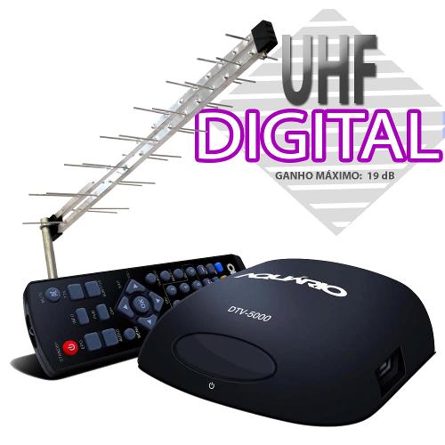 Kit Conversor Digital Aquário Dtv-5000 Full Hd + Antena Original Banda Total Uhf Digital 28 Element é bom? Vale a pena?