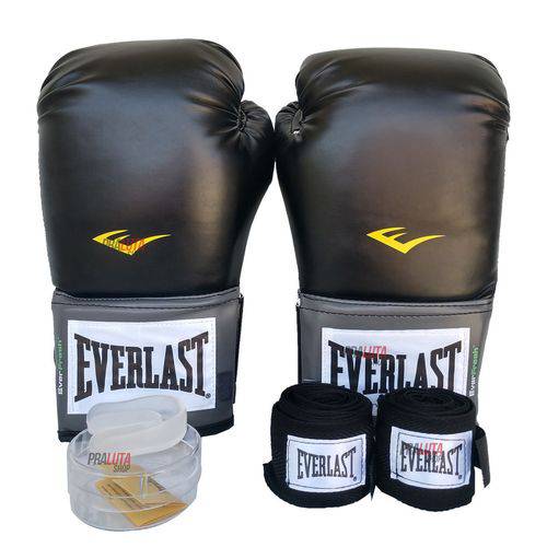 Kit de Boxe / Muay Thai 14oz - Preto - Training - Everlast é bom? Vale a pena?