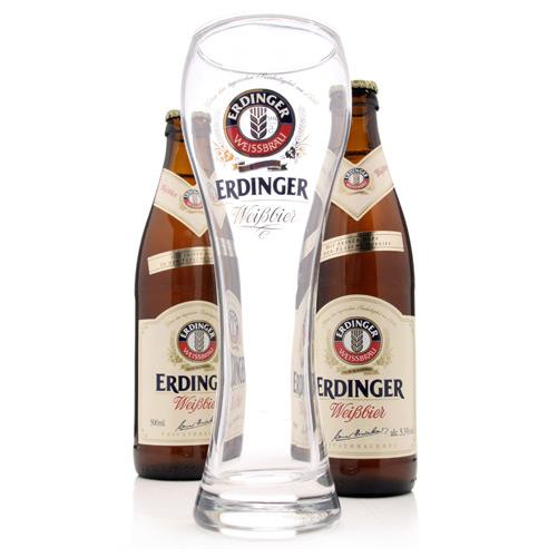 Kit de Cerveja Alemã Erdinger Weissbräu c/ 2 unidades (1 Clara + 1 Escura) e 1 Copo é bom? Vale a pena?