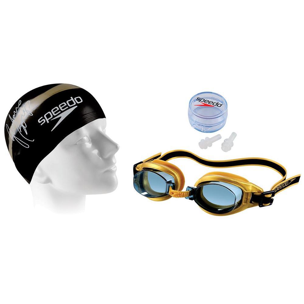 Kit De Natação (Touca, Óculos, Protetor De Ouvido) Swimkit 3.0 Dourado - Speedo é bom? Vale a pena?