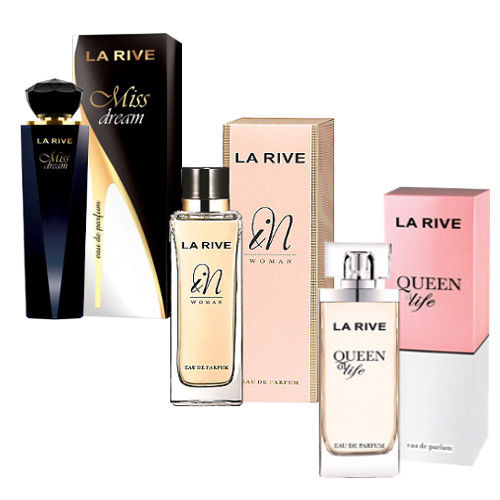 Kit de 3 Perfumes Miss Dream 100ml +In Woman 90ml +Queem Of Life 75ml LA RIVE Feminino é bom? Vale a pena?