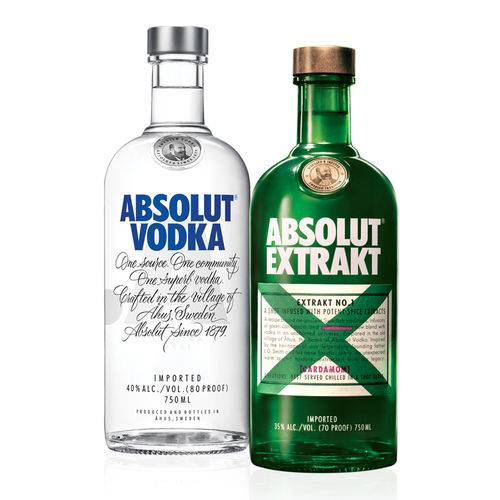Kit Vodka Absolut Original 750ml + Absolut Extrakt 750ml é bom? Vale a pena?