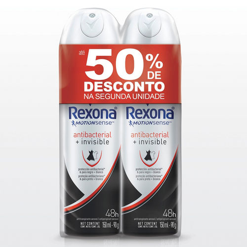 Kit Desodorante Aerosol Rexona Feminino Antibacterial Invisible 90g 2 Unidades é bom? Vale a pena?