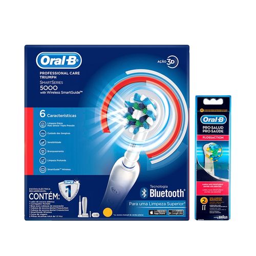 Kit Escova Elétrica Oral-B Professional Care 5000 D34 110V + Refil Escova Elétrica Oral-B Floss Acti é bom? Vale a pena?