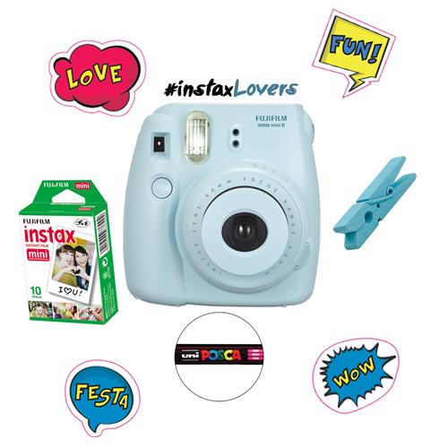 Kit Festa Instax Mini 8 Fujifilm - Azul é bom? Vale a pena?