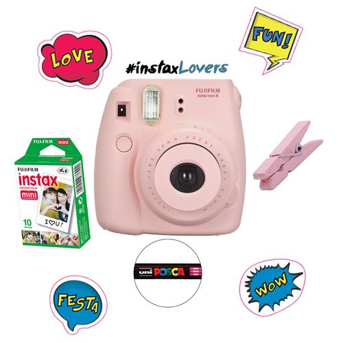 Kit Festa Instax Mini 8 Fujifilm - Rosa é bom? Vale a pena?