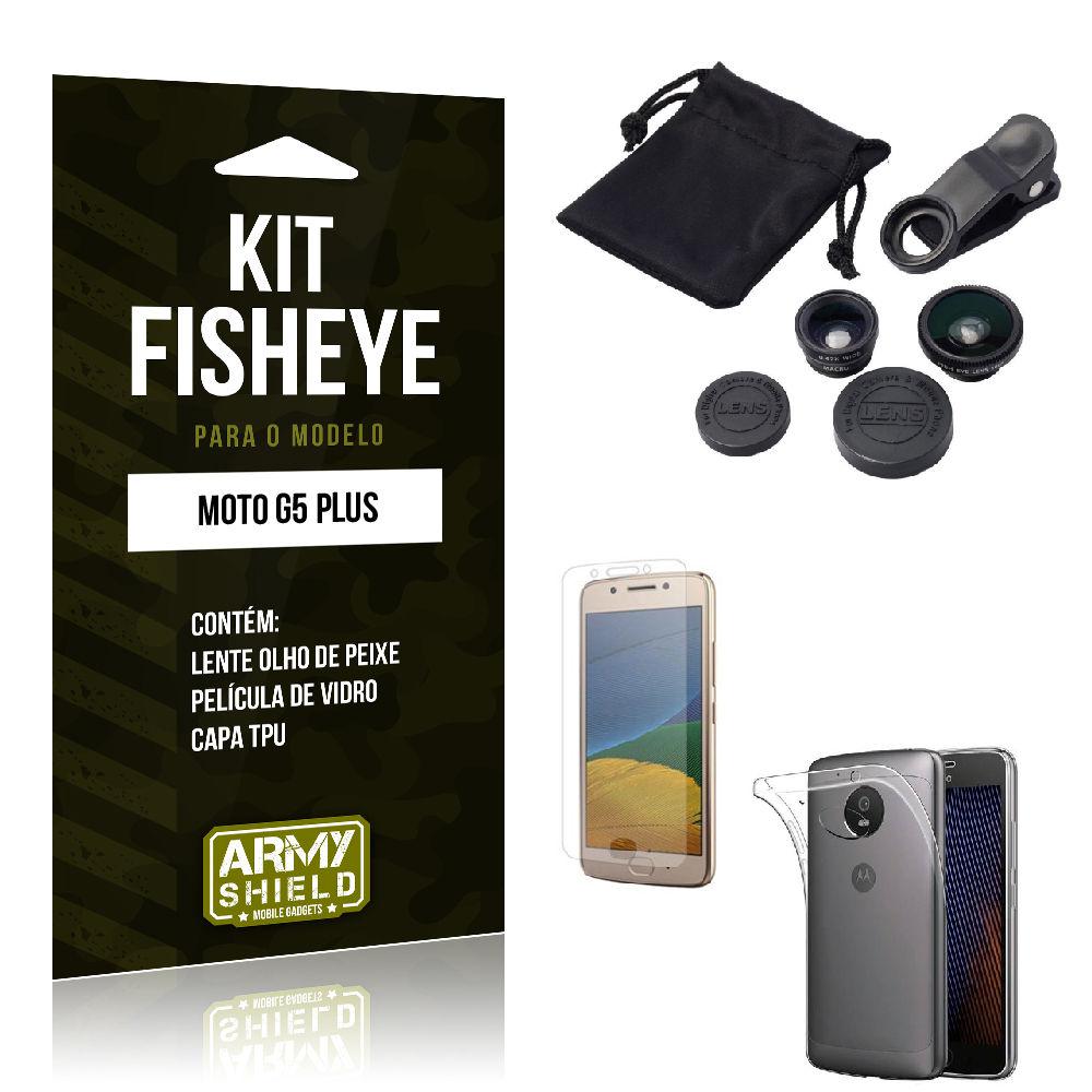 Kit Fisheye Moto G5 Plus Película De Vidro + Capa Tpu E Lente Olho De Peixe -Armyshield é bom? Vale a pena?