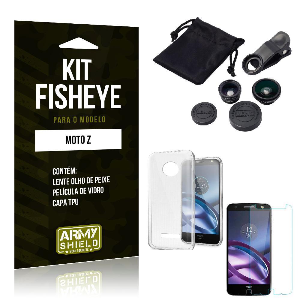 Kit Fisheye Motorola Moto Z Play Película De Vidro + Capa Tpu E Lente Olho De Peixe -Armyshield é bom? Vale a pena?