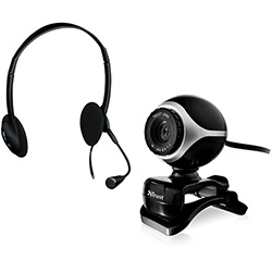 Kit Fone de Ouvido + Webcam Exis Chatpack - Black - Trust é bom? Vale a pena?