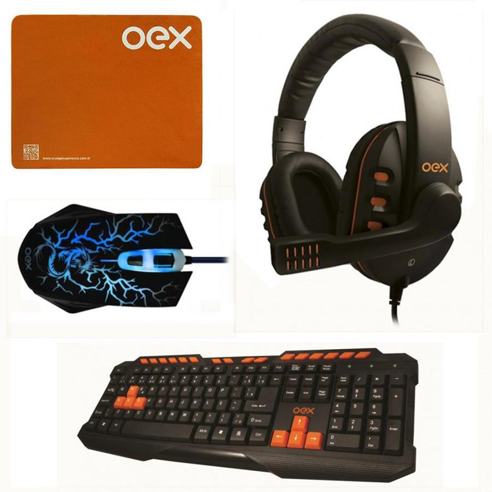 Kit Gamer Oex Action - Teclado Tc200 + Mouse Ms-300 + Fone Headset Hs200 + Mousepad é bom? Vale a pena?