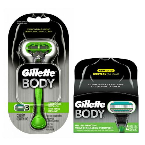 Kit Gillette Body Aparelho Barbeador 1 Unidade + Carga 4 Unidades é bom? Vale a pena?