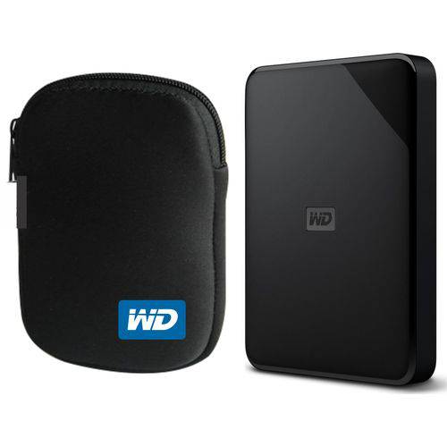 Kit HD Externo Portátil Western Digital Elements 2TB USB 3.0 + Case HD WD é bom? Vale a pena?