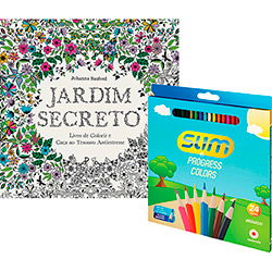 Kit - Livro Jardim Secreto: Livro de Colorir e Caça ao Tesouro Antiestresse + Lápis de Cor Slim Redondo 24 Cores é bom? Vale a pena?