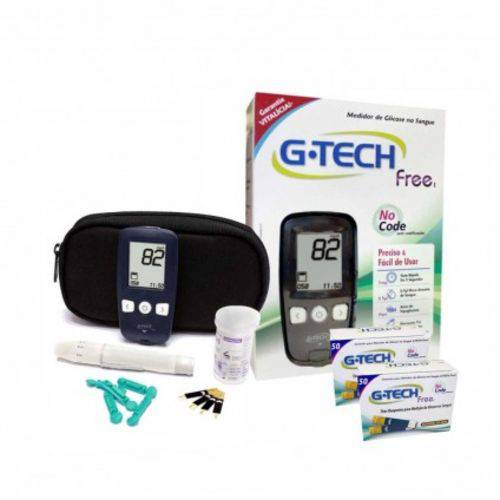 Kit Monitor de Glicemia + 100 Tiras Reagentes Free 1 G-tech é bom? Vale a pena?