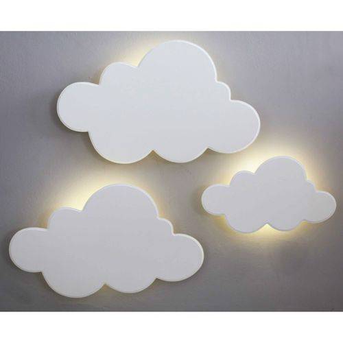 Kit Nuvens Luminária 3 Peças MDF Branca com LED com Luz Quente é bom? Vale a pena?