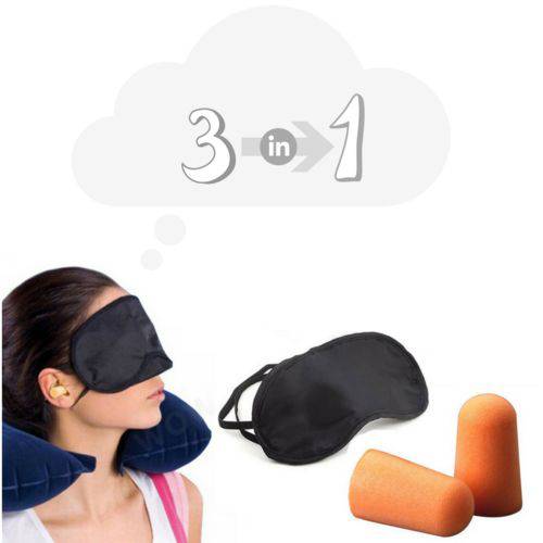 Kit para Viagem Travesseiro Inflável Mascara de Dormir Tapa Ouvidos é bom? Vale a pena?