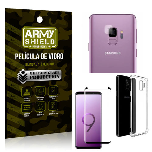 Kit Película de Lente + Película de Vidro + Capa Silicone Samsung Galaxy S9 - Armyshield é bom? Vale a pena?