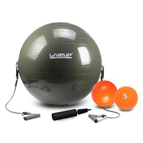 Kit Pilates Fisioterapia Bola 65cm C/ Extensores + Overball + Softball 1kg é bom? Vale a pena?