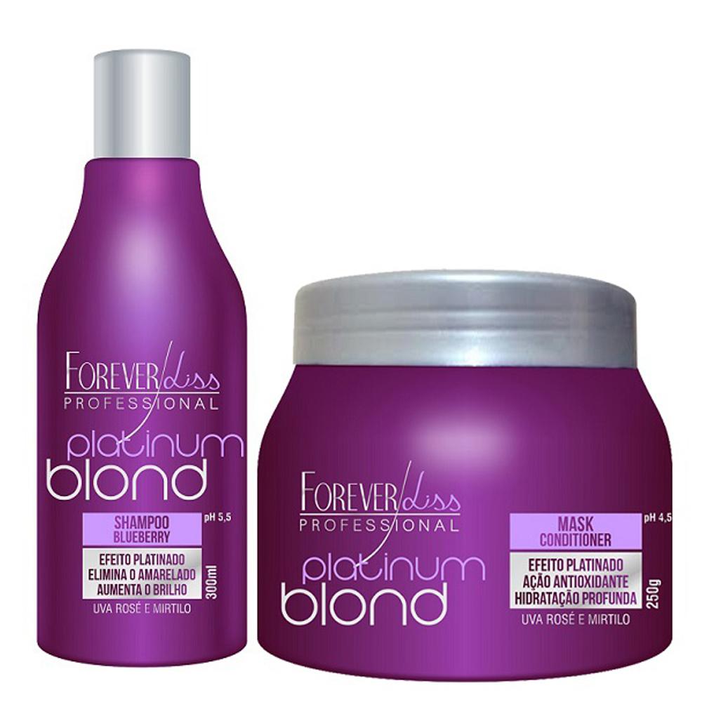 Kit Platinum Blond Shampoo E Máscara Matizador Desamarelador Uso Diário Forever Liss é bom? Vale a pena?