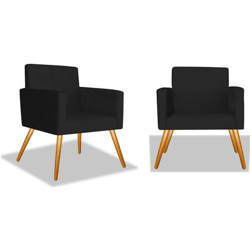Kit 2 Poltronas Cadeiras Decorativas Nina Recepção Sala Escritório Suede Preto – BC DECOR é bom? Vale a pena?