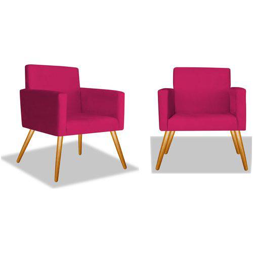 Kit 2 Poltronas Cadeiras Decorativa Beatriz Sala Quarto Escritório Recepção Suede Rosa Pink - AM DECOR é bom? Vale a pena?