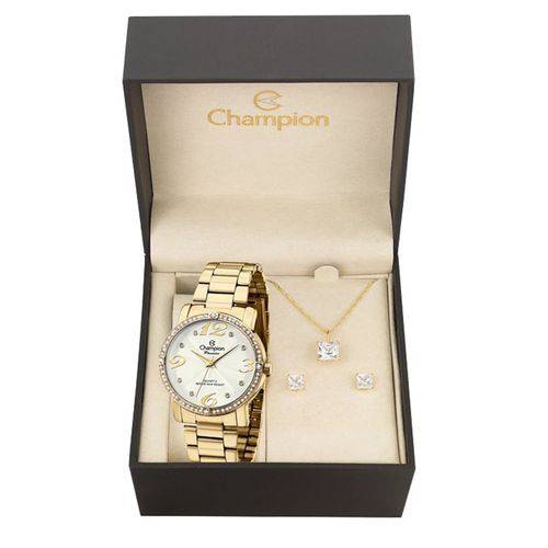Kit Relógio Champion Feminino Fashion Dourado Ch24768w é bom? Vale a pena?