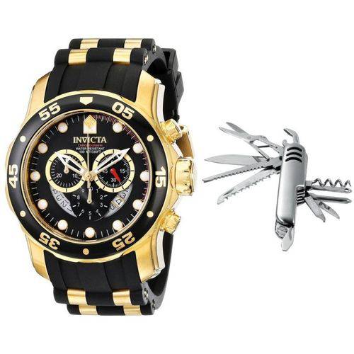 Kit Relógio Invicta Pro Diver 6981 Preto Dourado + Chaveiro Multiuso 11 Funções é bom? Vale a pena?