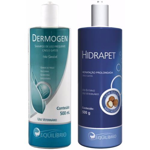 Kit Shampoo Dermogen 500ml + Hidrapet Creme Hidratante 500gr é bom? Vale a pena?