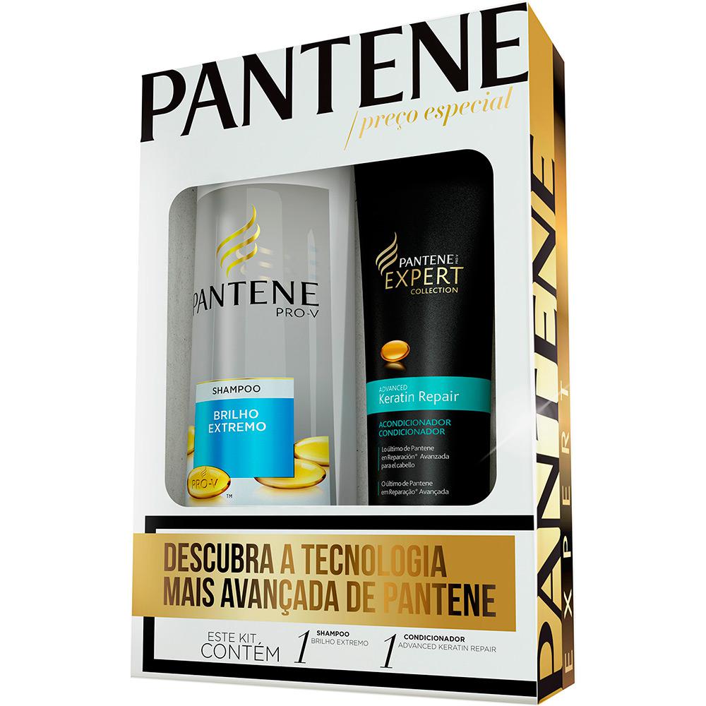 Kit Shampoo Pantene Brilho Extremo 400ml + Condicionador Pantene Expert Keratin Repair 250ml - Pantene é bom? Vale a pena?