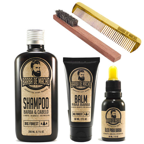 Kit Shampoo para Barba Oleo Balm Pente e Escova Barbearia é bom? Vale a pena?