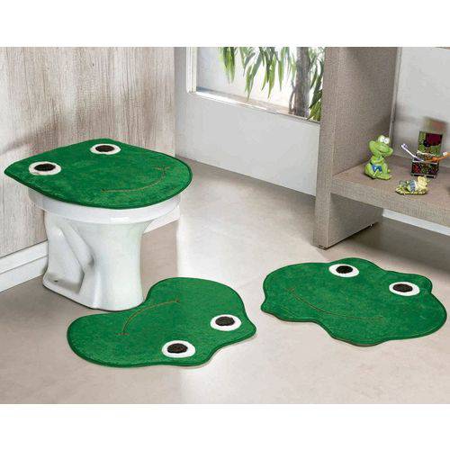 Kit Tapetes de Banheiro Sapinho Antiderrapante 3 Peças - Verde Bandeira é bom? Vale a pena?