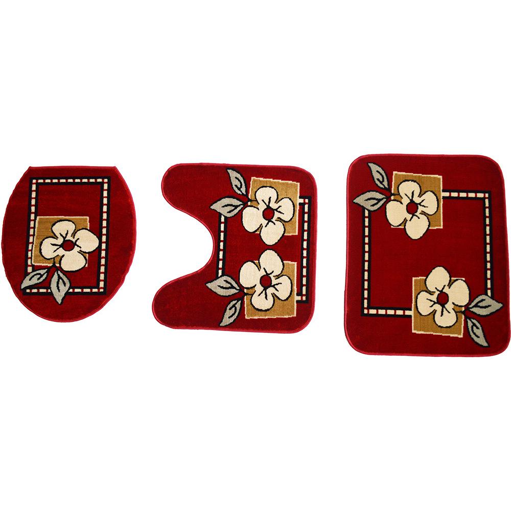 Kit Tapetes para Banheiro Royal Luxury Vermelho Veludo 3 Peças - Rayza é bom? Vale a pena?