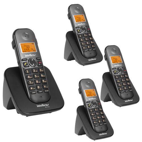 Kit Telefone Intelbras Bina/viva Voz Sem Fio Ts 5120 Preto + 3 Ramais Ts 5121 Preto é bom? Vale a pena?