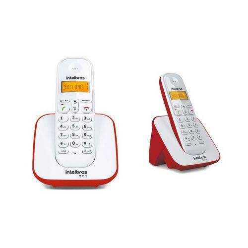 Kit Telefone Sem Fio Ts 3110 com Ramal Adicional Intelbras Branco / Vermelho Dect 6.0 é bom? Vale a pena?