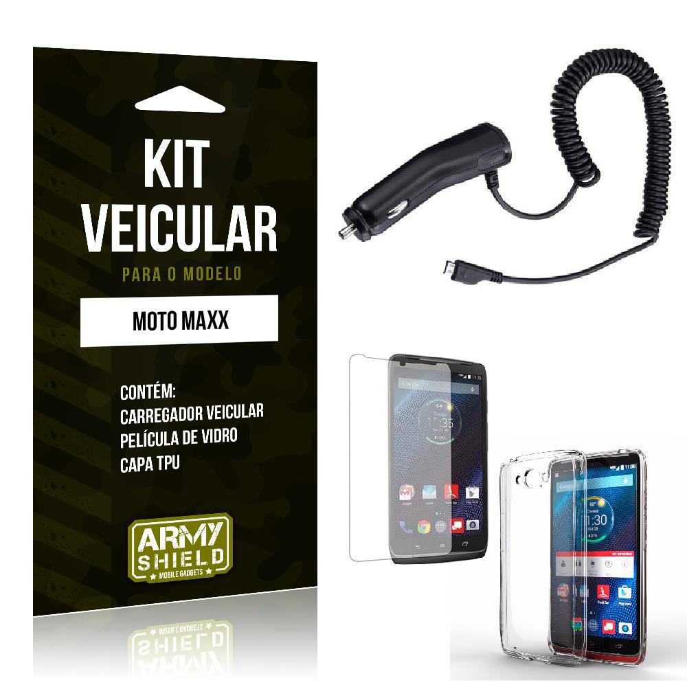 Kit Veicular Motorola Moto Maxx Película De Vidro + Capa Tpu + Carregador Veicular -Armyshield é bom? Vale a pena?